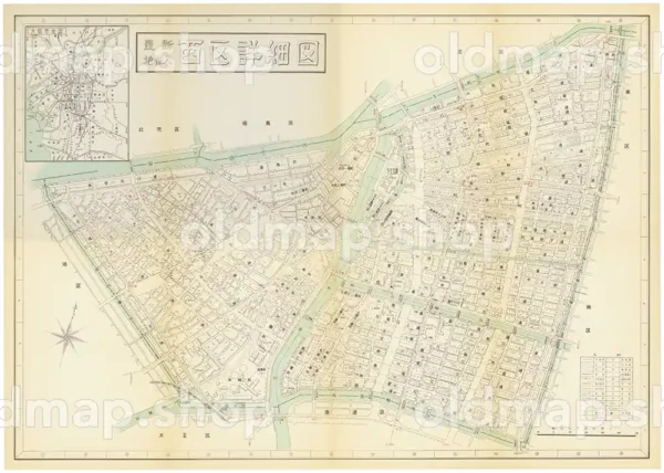 西区詳細図 昭和30年(1955) - 大阪市区分詳細図