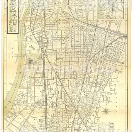 西成区詳細図 昭和29年(1954) - 大阪市区分詳細図