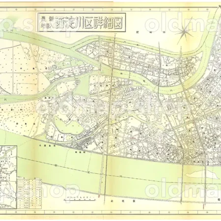 西淀川区詳細図 昭和30年(1955) - 大阪市区分詳細図