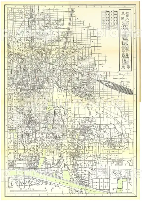 東住吉区詳細図 東部 昭和30年(1955) - 大阪市区分詳細図