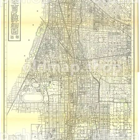 東住吉区詳細図 西部 昭和30年(1955) - 大阪市区分詳細図