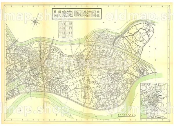 東淀川区詳細図 東部 昭和30年(1955) - 大阪市区分詳細図