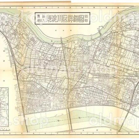 東淀川区詳細図 西部 昭和29年(1954) - 大阪市区分詳細図