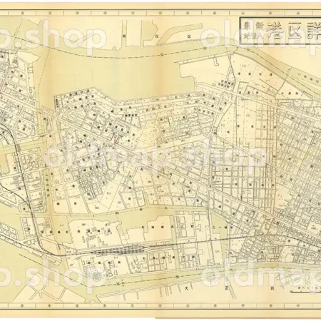 港区詳細図 昭和30年(1955) - 大阪市区分詳細図