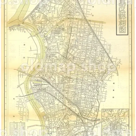 都島区詳細図 昭和29年(1954) - 大阪市区分詳細図