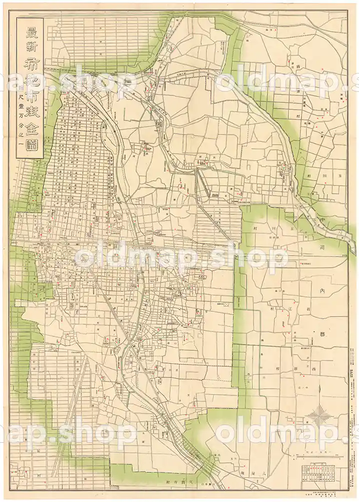 最新 布施市街全図 昭和16年(1941) –古地図– 古地図素材データのダウンロード販売-oldmap.shop