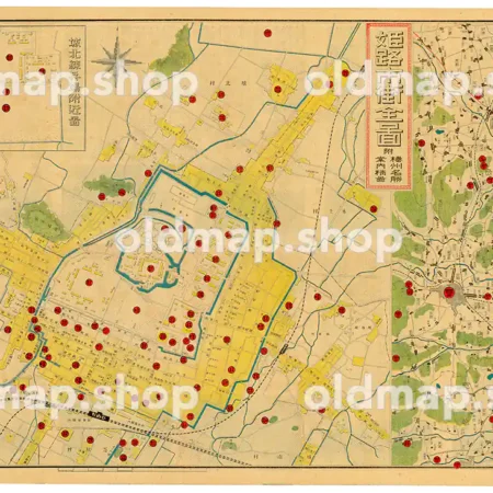 姫路市街全図 大正2年(1913)