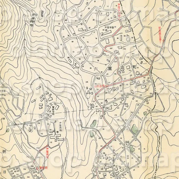 芦屋市街図 昭和39年(1964) - 画像 (2)