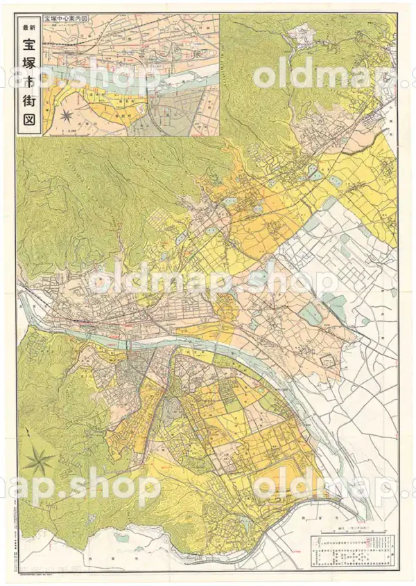 宝塚市街図 昭和41年(1966)