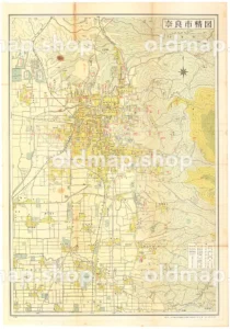 ナショナル・シティマップ奈良市精図 昭和39年(1964)