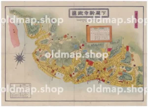 下関新市街図 明治41年(1908)