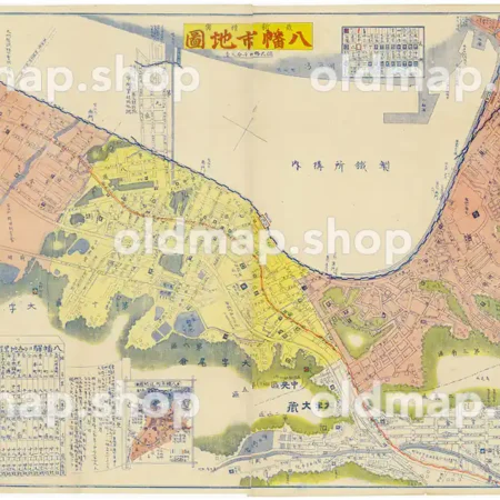 八幡市地図 大正8年(1919)