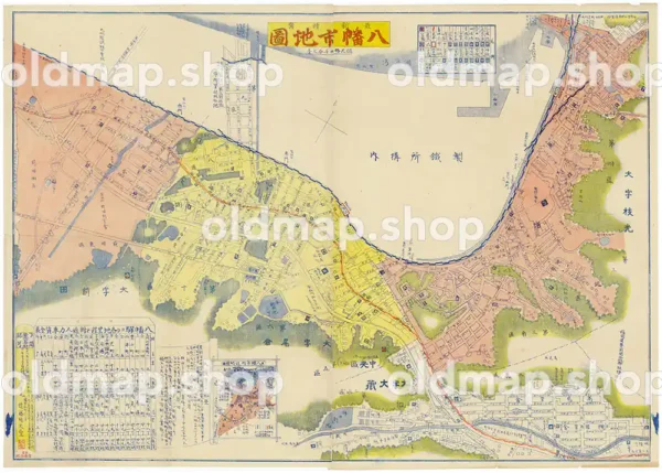 八幡市地図 大正8年(1919)