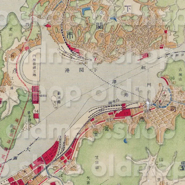 最新 北九州工業地図 大正9年(1920) - 画像 (2)