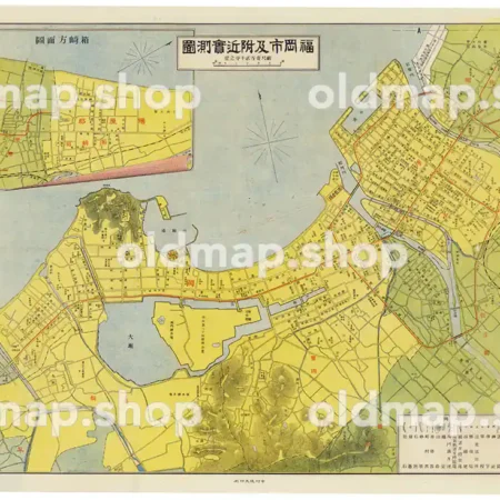 福岡市及附近実測図 大正9年(1920)