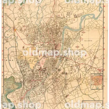 熊本市街図 大正14年(1925)