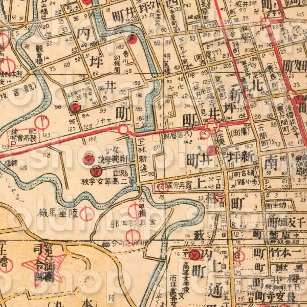 熊本市街図 大正14年(1925) - 画像 (2)