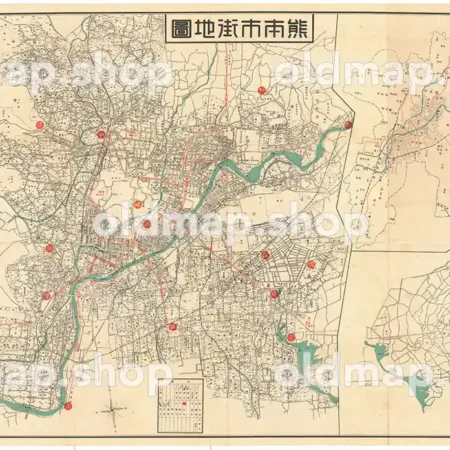 熊本市街地図 昭和17年(1942)