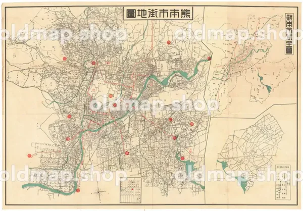 熊本市街地図 昭和17年(1942)