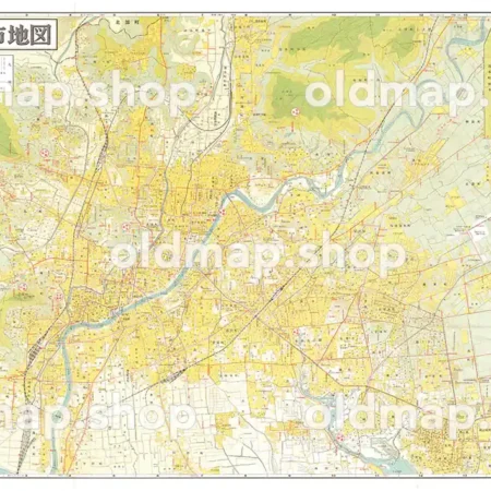 熊本市地図 昭和52年(1977)