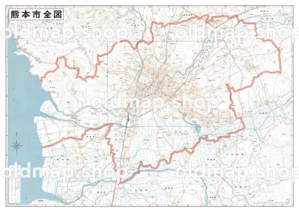 熊本市全図 昭和52年(1977)