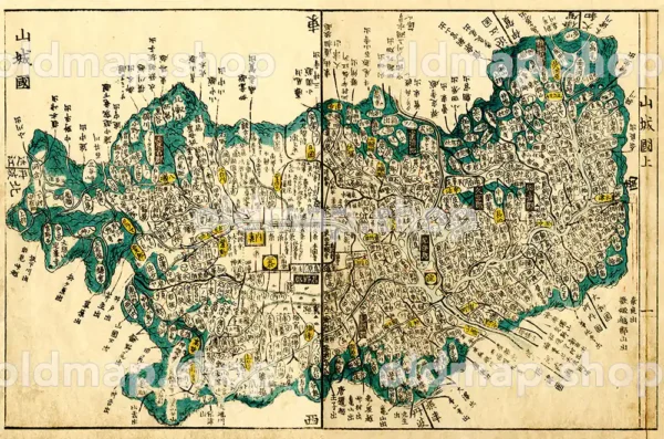 山城国  - 国郡全図 上巻 天保8年(1837)