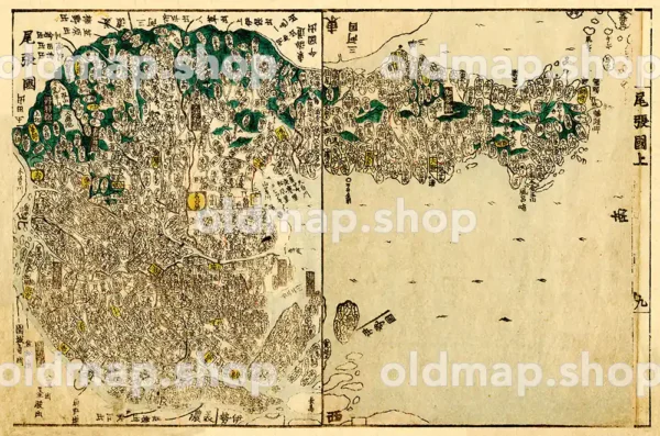 尾張国 - 国郡全図 上巻 天保8年(1837)