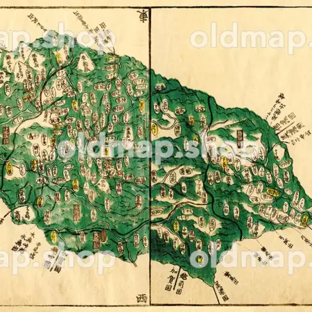 飛騨国 - 国郡全図 上巻 天保8年(1837)