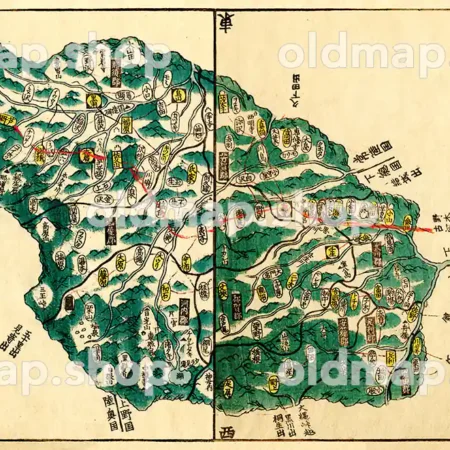 下野国 - 国郡全図 上巻 天保8年(1837)