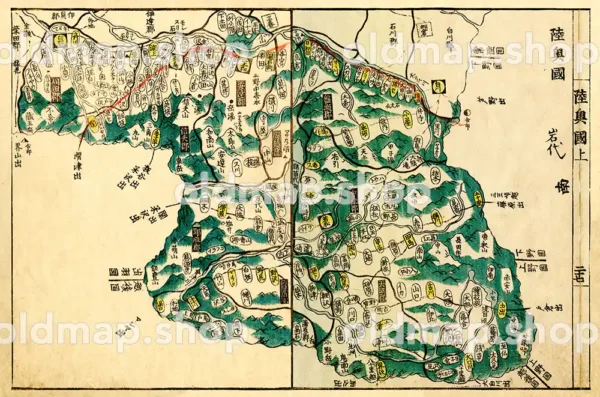 岩代国 ( 陸奥国 ) - 国郡全図 上巻 天保8年(1837)