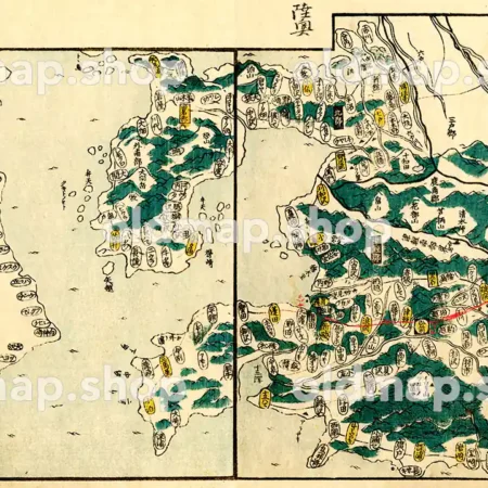 陸奥国 ( 陸奥国 ) - 国郡全図 上巻 天保8年(1837)