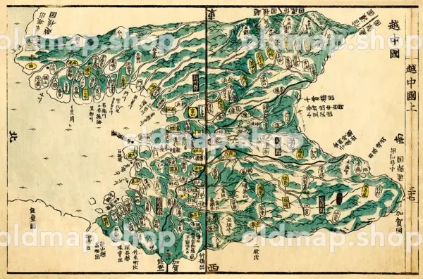 越中国 - 国郡全図 上巻 天保8年(1837)