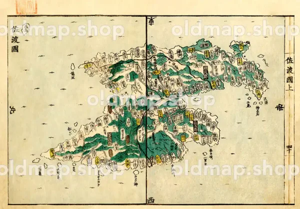 佐渡国 - 国郡全図 上巻 天保8年(1837)