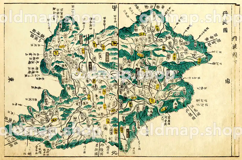 丹波国 – 国郡全図 下巻 天保8年(1837) – 京都府 – 古地図データの 