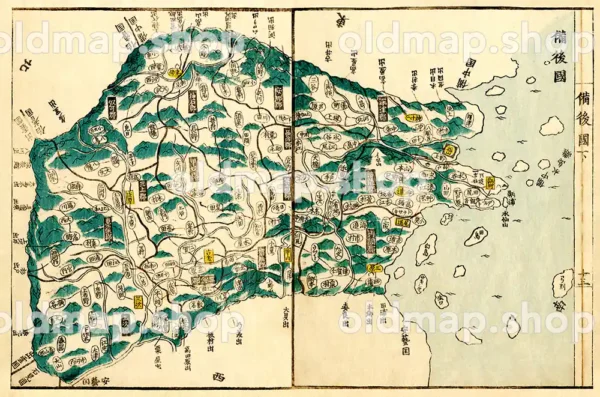 備後国 - 国郡全図 下巻 天保8年(1837)