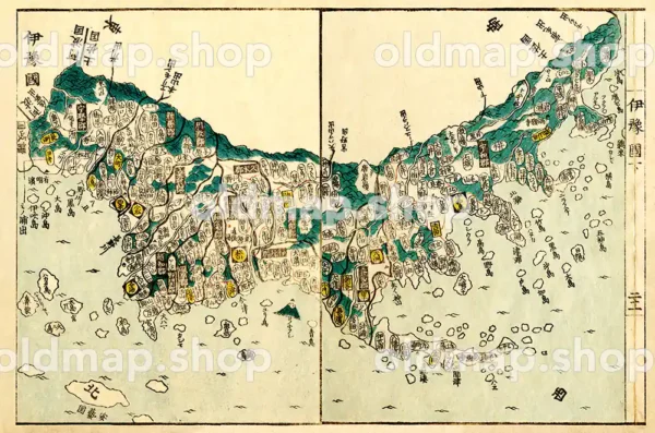 伊予国 - 国郡全図 下巻 天保8年(1837)