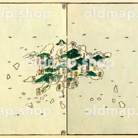 壱岐島 - 国郡全図 下巻 天保8年(1837)