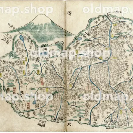 甲斐国 - 大日本輿地便覧 乾 天保5年(1834)