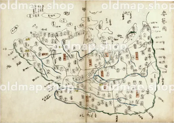 安芸国 - 大日本輿地便覧 坤 天保5年(1834)