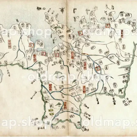 豊後国 - 大日本輿地便覧 坤 天保5年(1834)