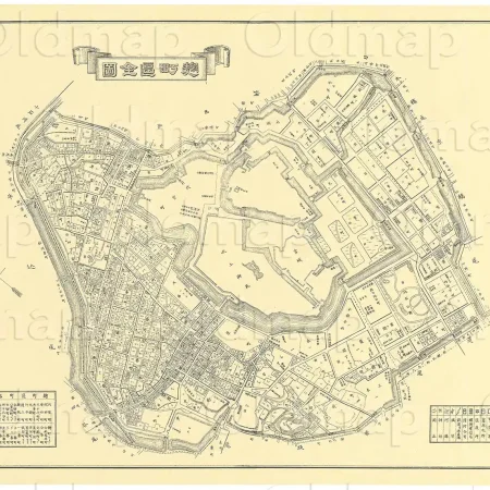 麹町区全図 明治37年(1904) - 東京十五区分