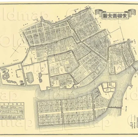 京橋区全図 明治37年(1904) - 東京十五区分