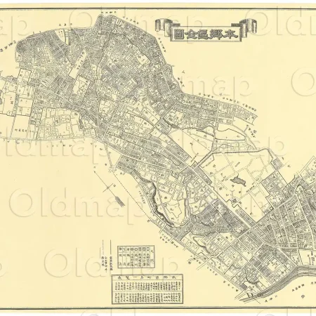 本郷区全図 明治37年(1904) - 東京十五区分