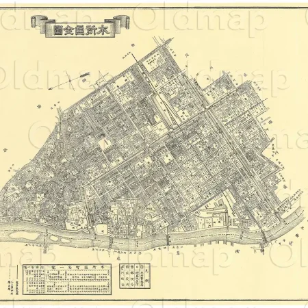 本所区全図 明治37年(1904) - 東京十五区分