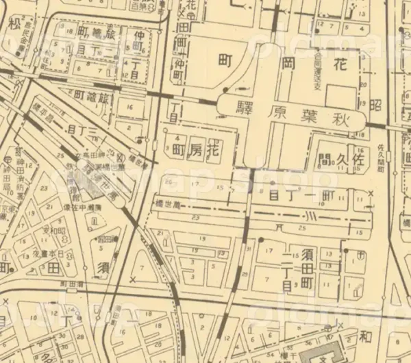 神田区詳細図 昭和16年(1941) - 大東京区分図三十五区 - 画像 (2)