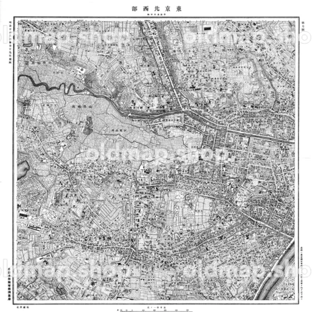 第七号 東京北西部 牛込及小日向 - 東京五千分一図