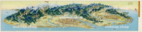 富山県観光交通鳥瞰図 昭和11年(1936) - 鳥瞰図