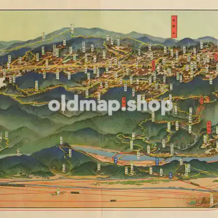 高野聖山鳥瞰図 昭和9年(1934) - 鳥瞰図