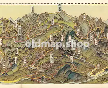 金剛山鳥瞰図 昭和6年(1931) - 鳥瞰図