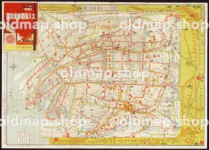 大大阪電車案内図 昭和17年(1942) - 鉄道地図